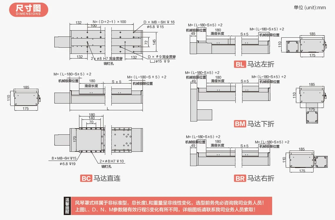 風(fēng)琴罩絲桿模組